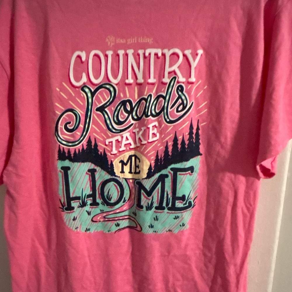 A Girl Thing Vibrant Pink Tee - Picture 3 of 4